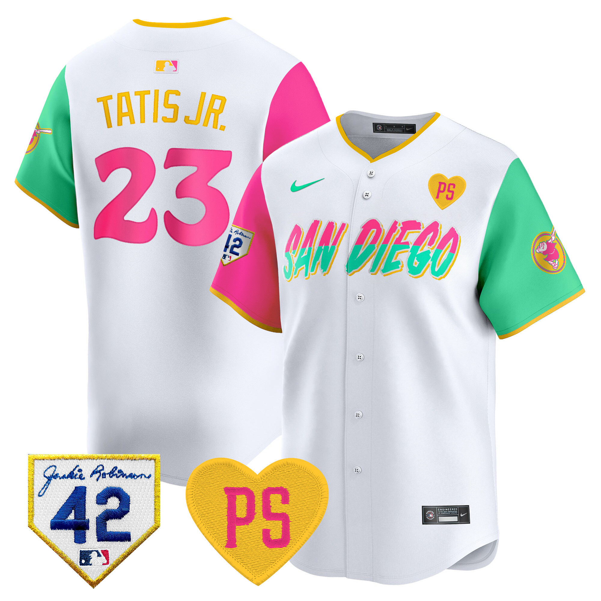 Fernando Tatis Jr. Men's San Diego Padres "For Peter" & Robinson Patch Vapor Premier Limited City Connect Jersey