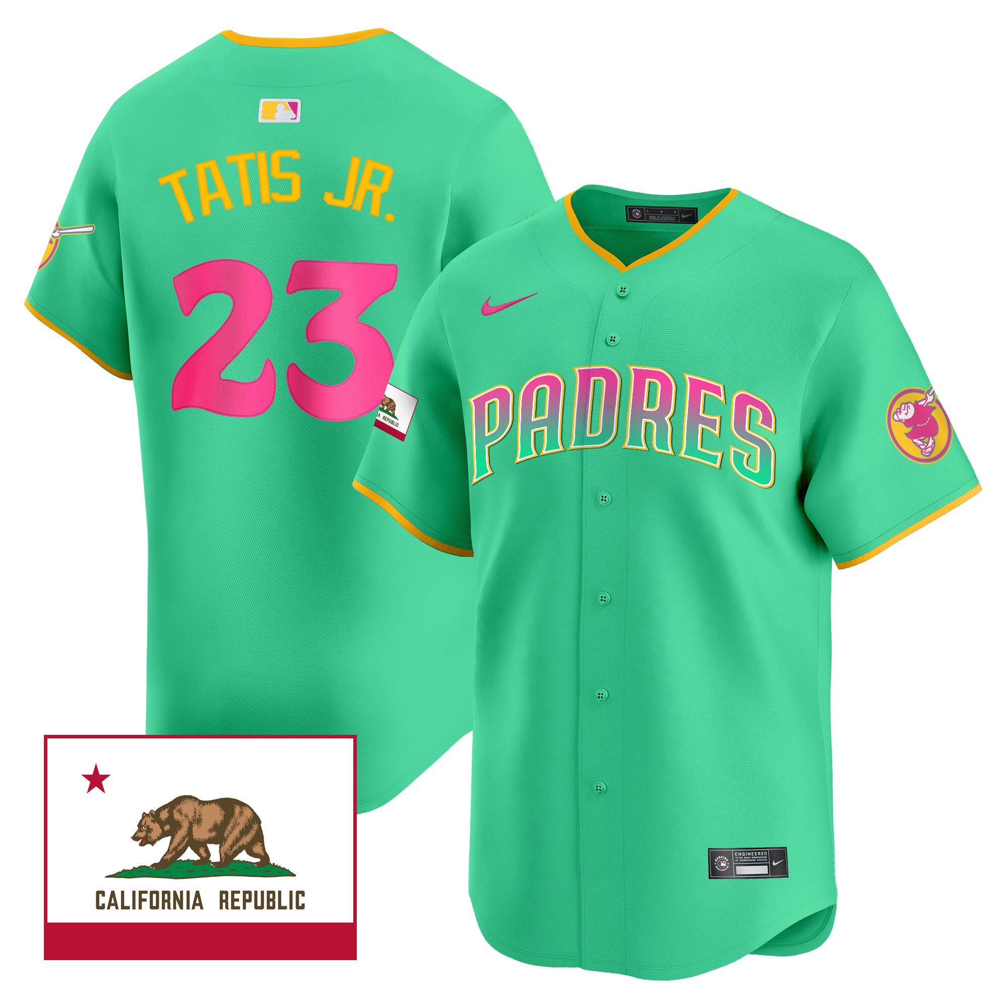 Fernando Tatis Jr. Men's San Diego Padres San Diego City Style Vapor Premier Limited V2 Aqua Jersey