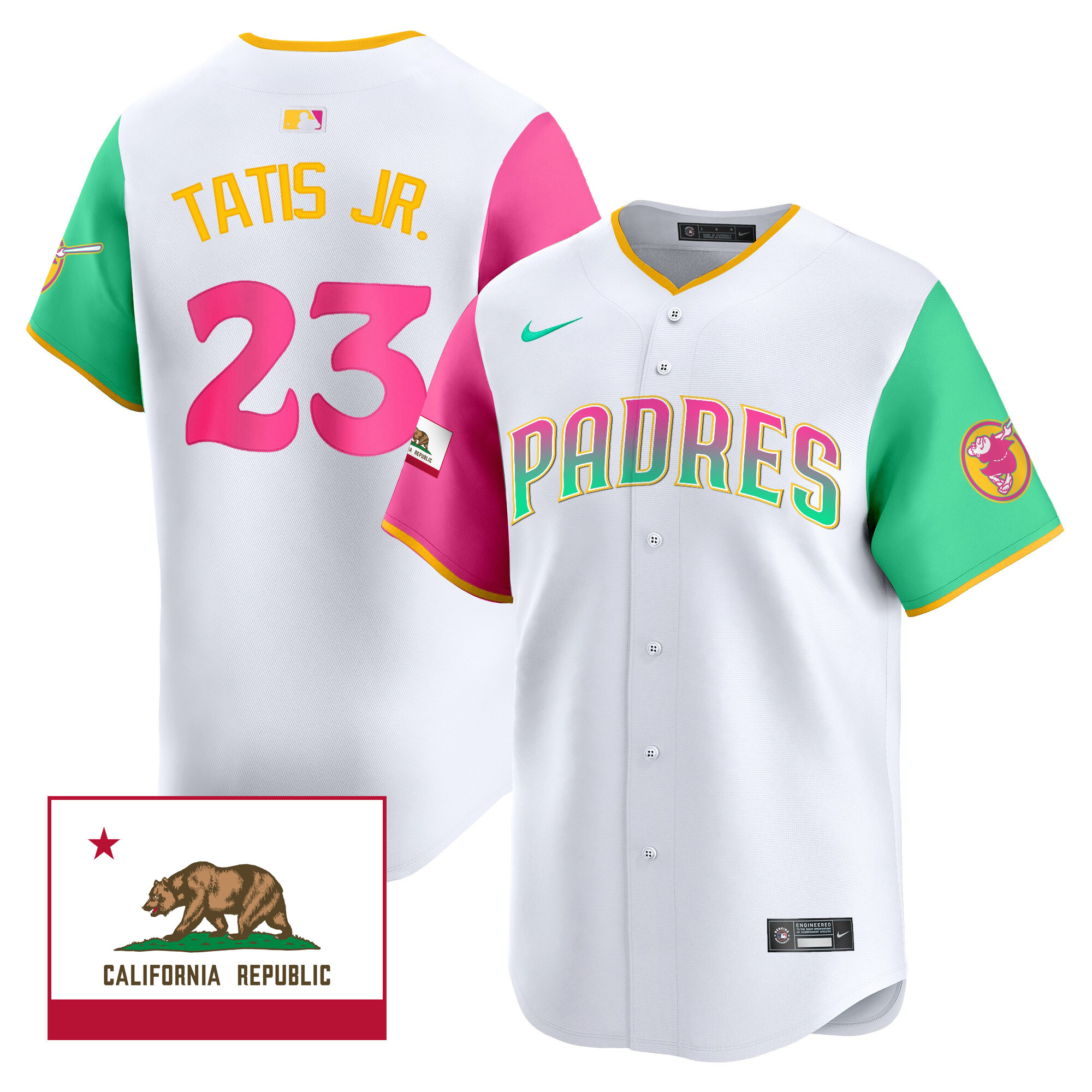 Fernando Tatis Jr. Men's San Diego Padres San Diego City Style Vapor Premier Limited V2 Color Sleeves Jersey