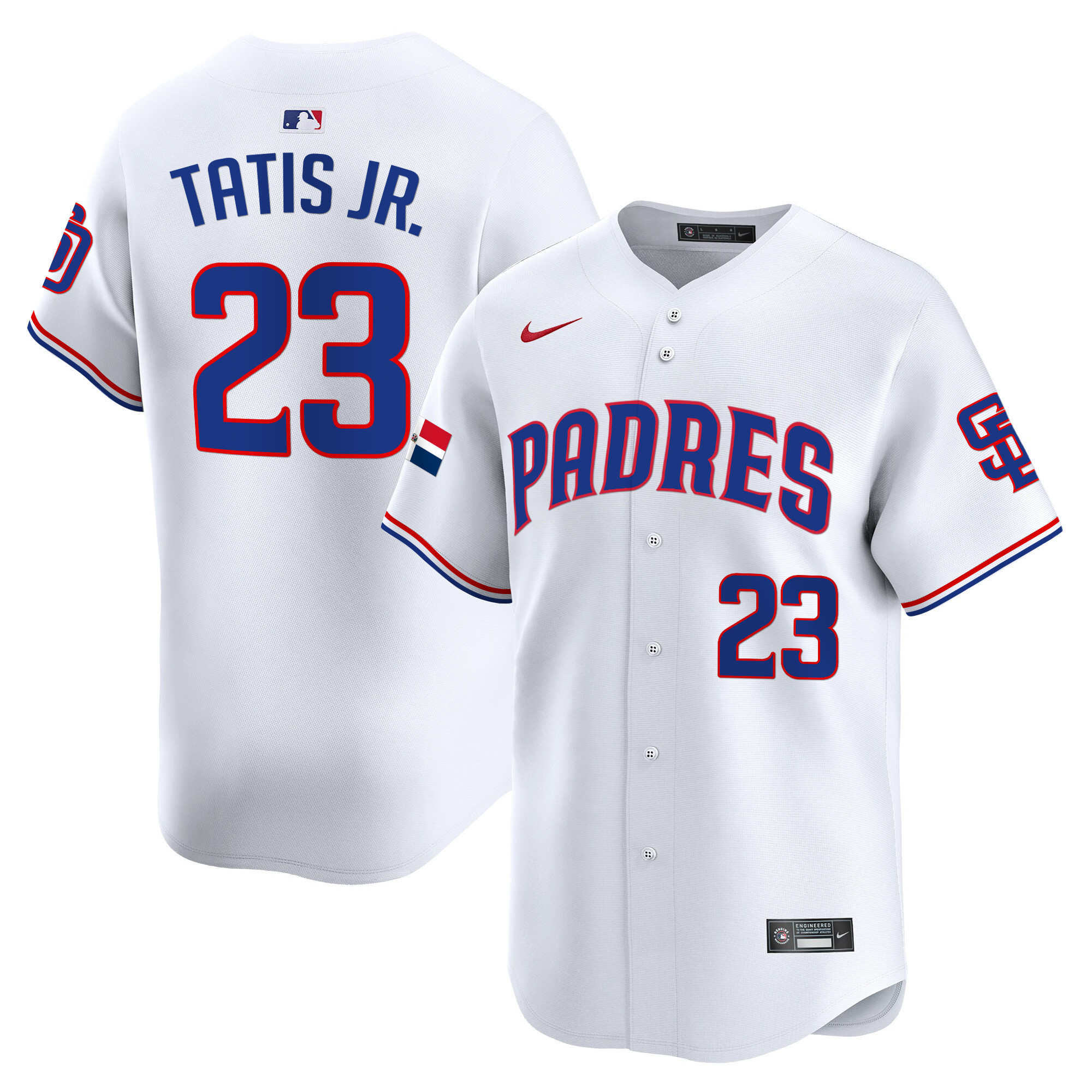 Fernando Tatis Jr. Men's San Diego Padres Dominican Republic Vapor Premier Limited White Jersey
