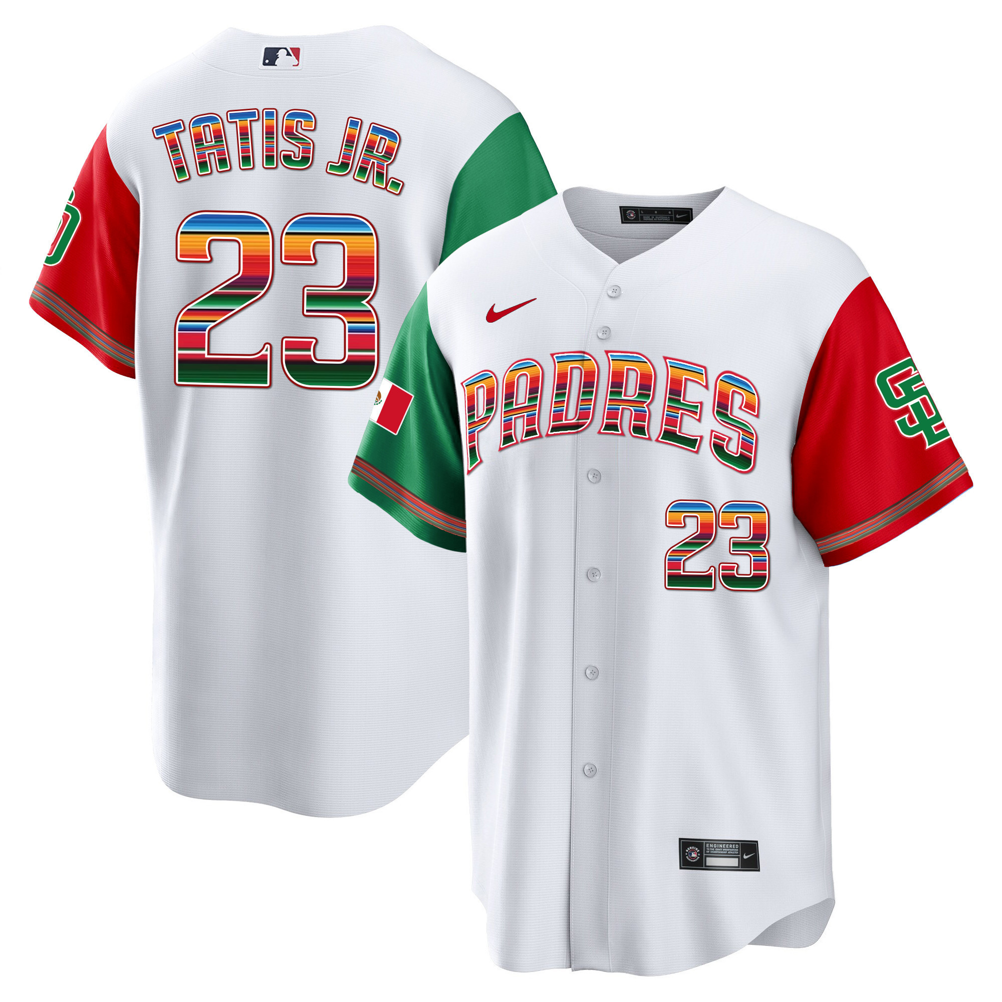 Fernando Tatis Jr. Men's San Diego Padres Mexico Cool Base Limited Color Sleeves Jersey