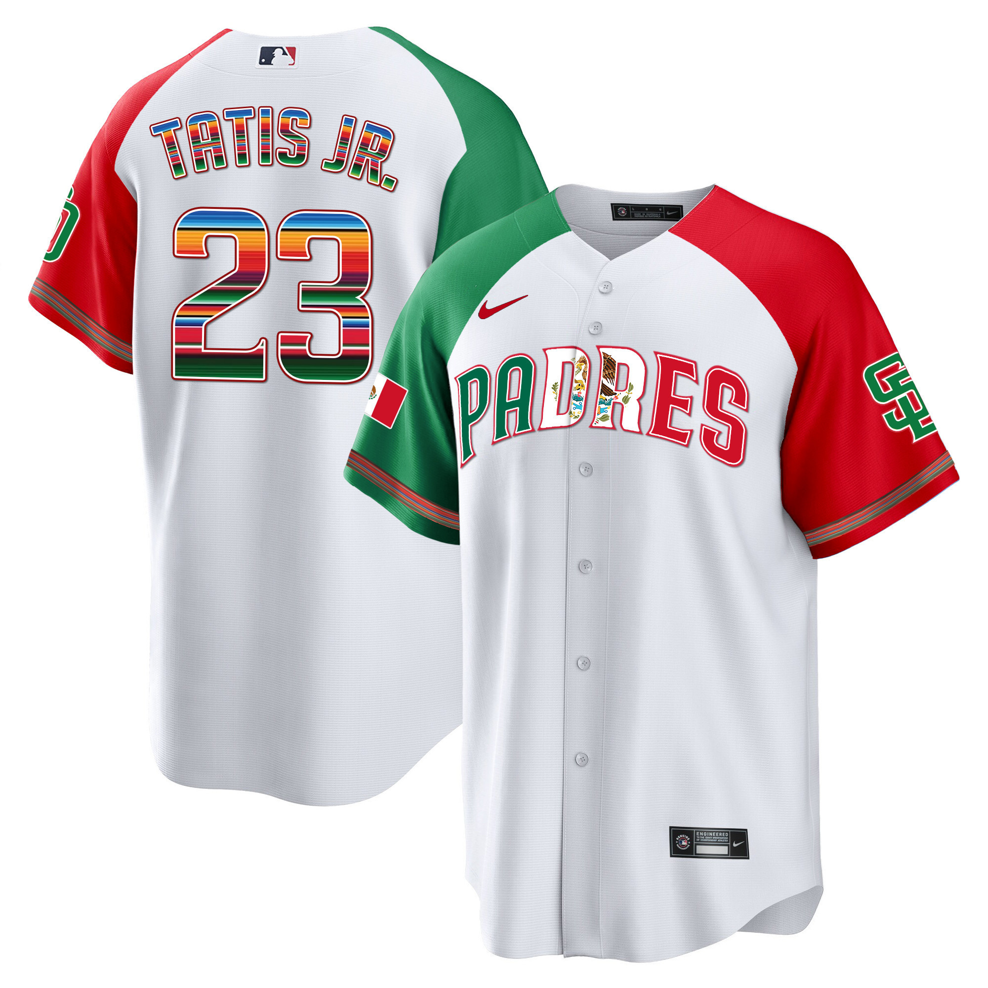 Fernando Tatis Jr. Men's San Diego Padres Mexico Cool Base Limited V2 Alternate Jersey