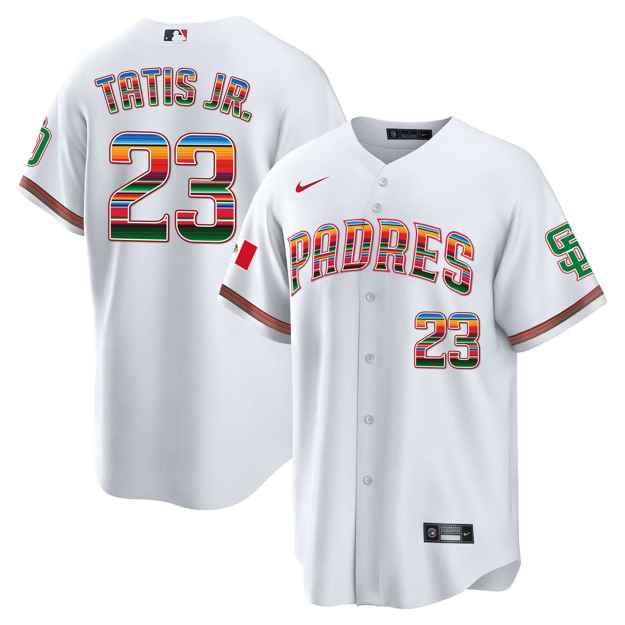 Fernando Tatis Jr. Men's San Diego Padres Mexico Cool Base Limited White Jersey