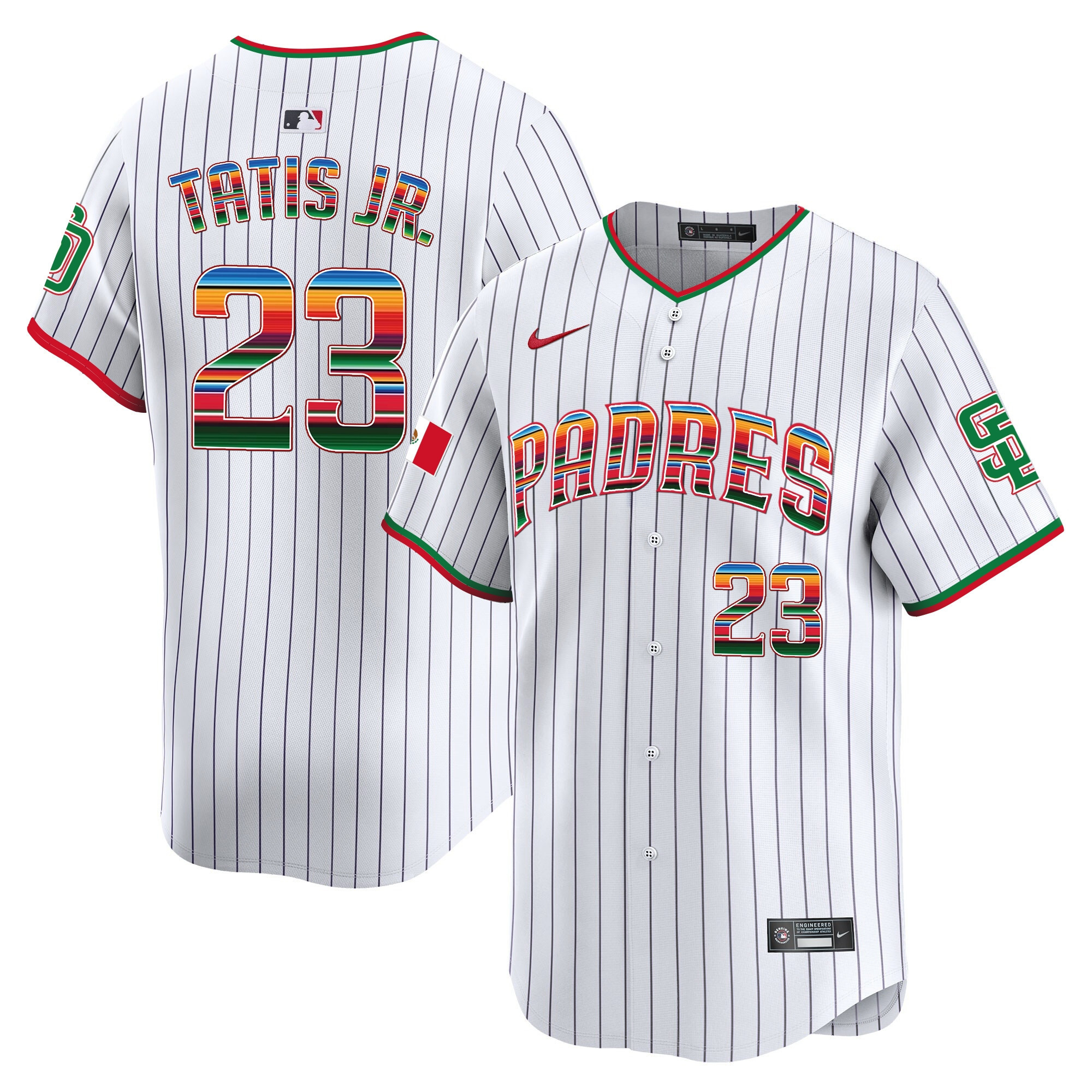 Fernando Tatis Jr. Men's San Diego Padres Mexico Premier Limited Pinstripe Jersey
