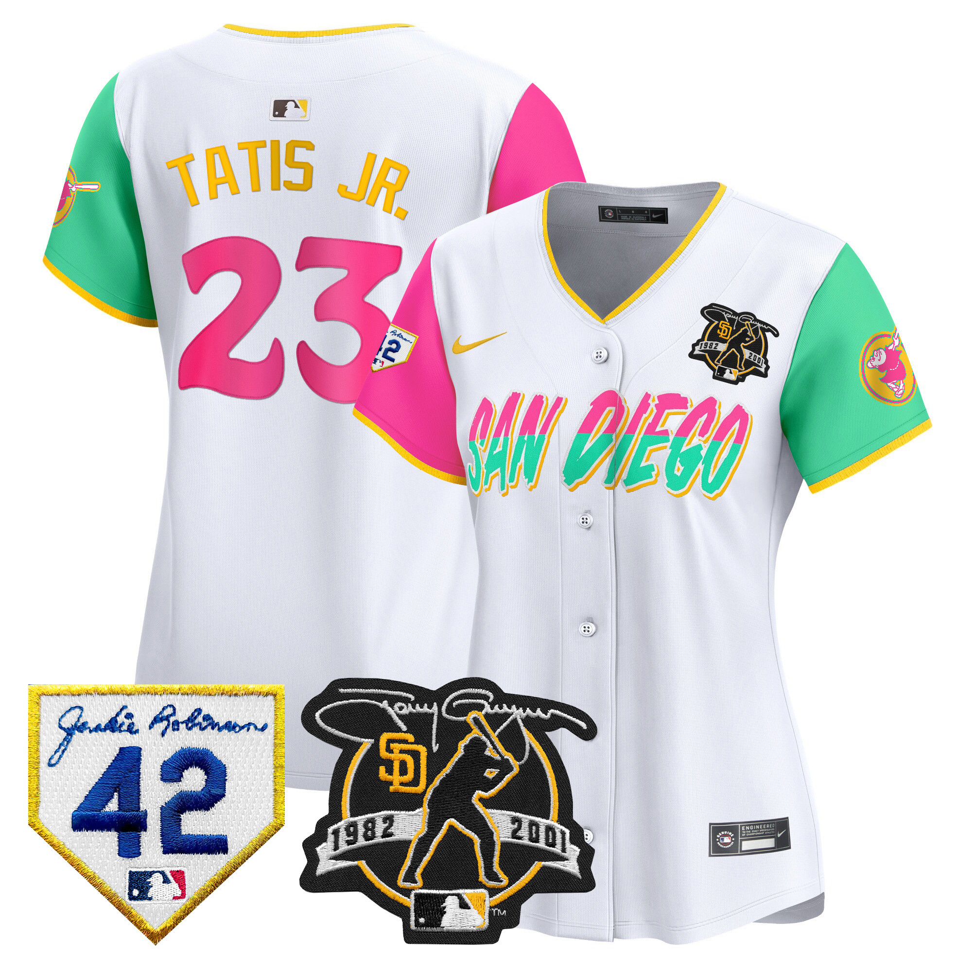 Fernando Tatis Jr. Women's San Diego Padres Tony Gwynn & Robinson Patch Vapor Premier Limited City Connect Jersey