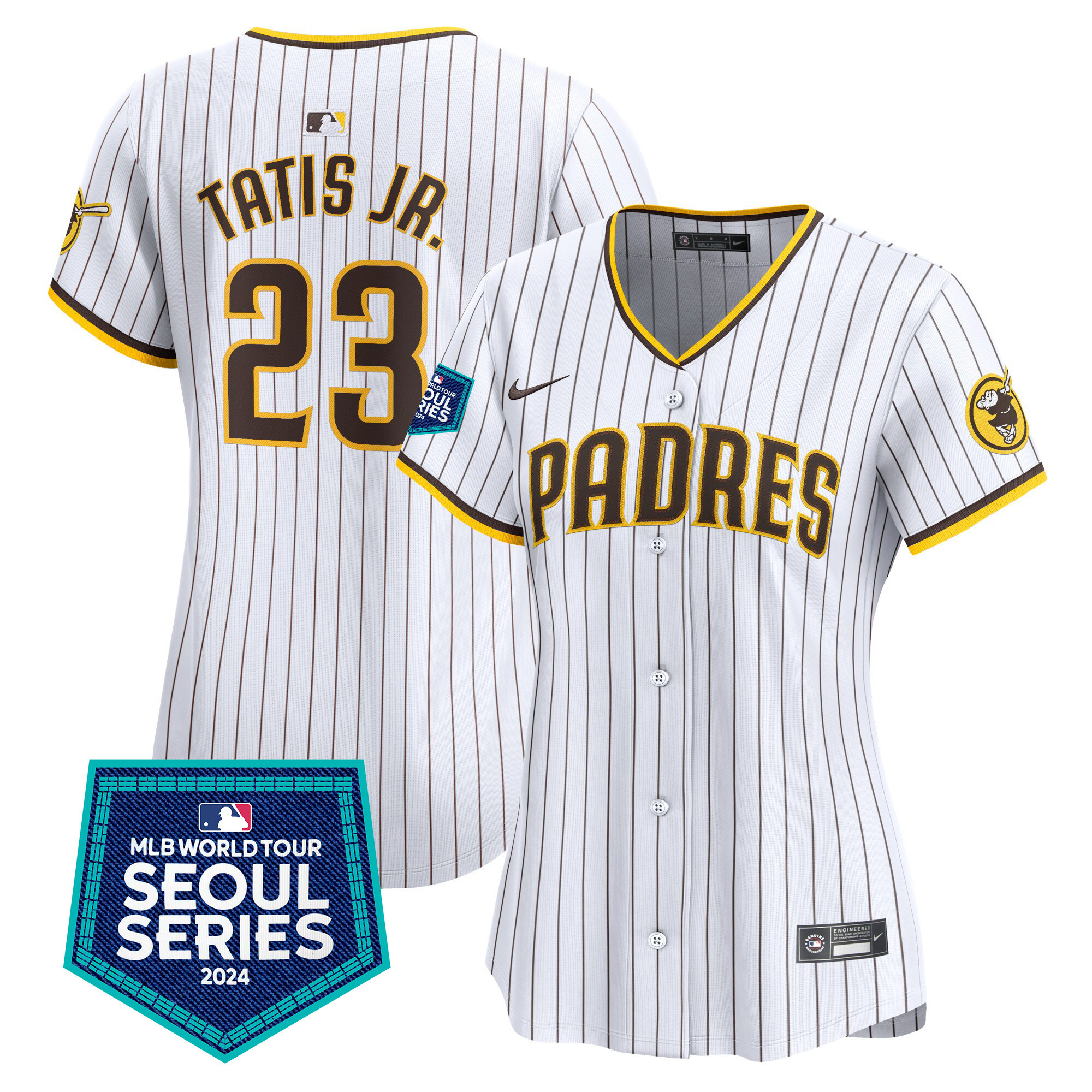 Fernando Tatis Jr. Women's San Diego Padres World Tour Seoul Series Patch Vapor Premier Limited White Jersey