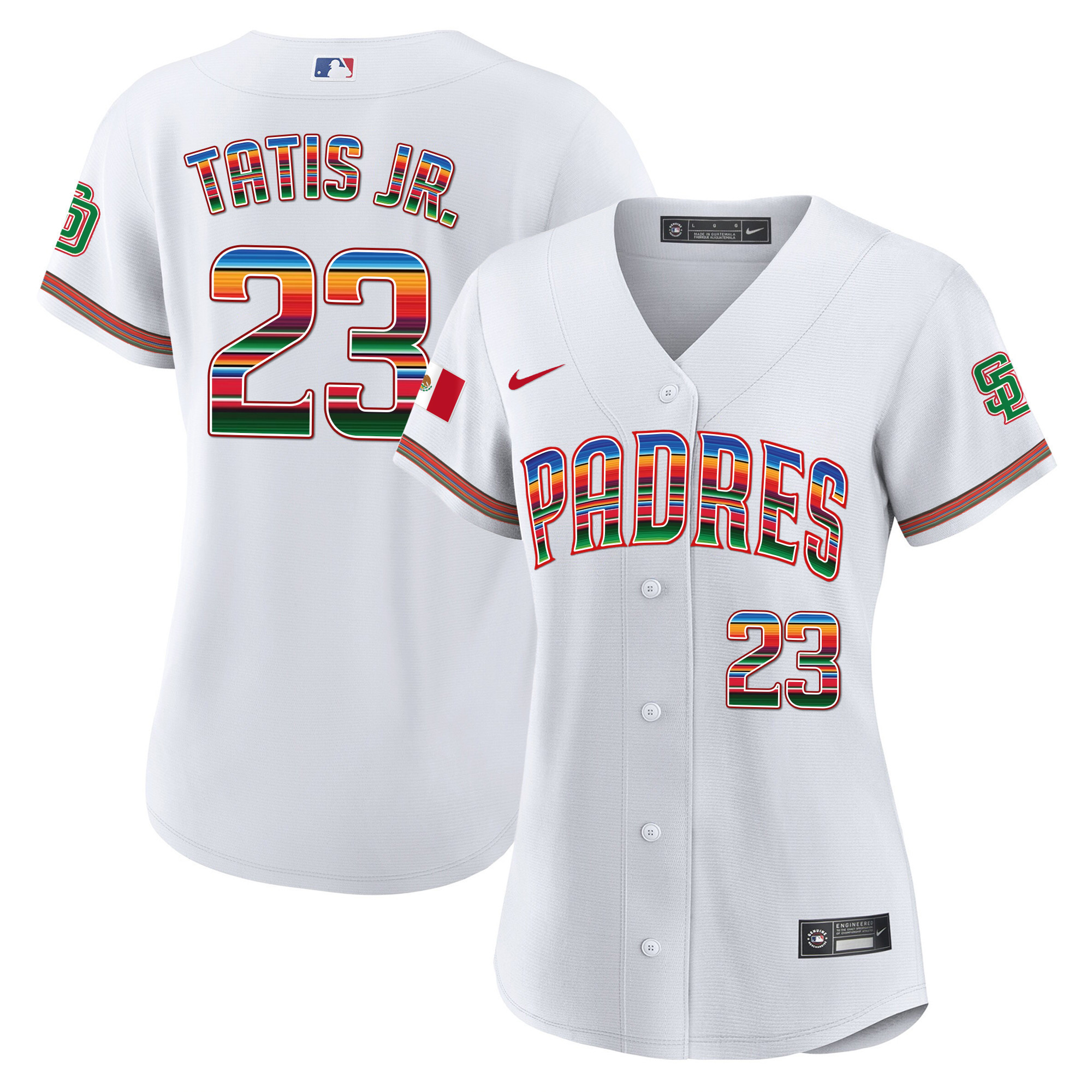 Fernando Tatis Jr. Women's San Diego Padres Mexico Cool Base Limited White Jersey