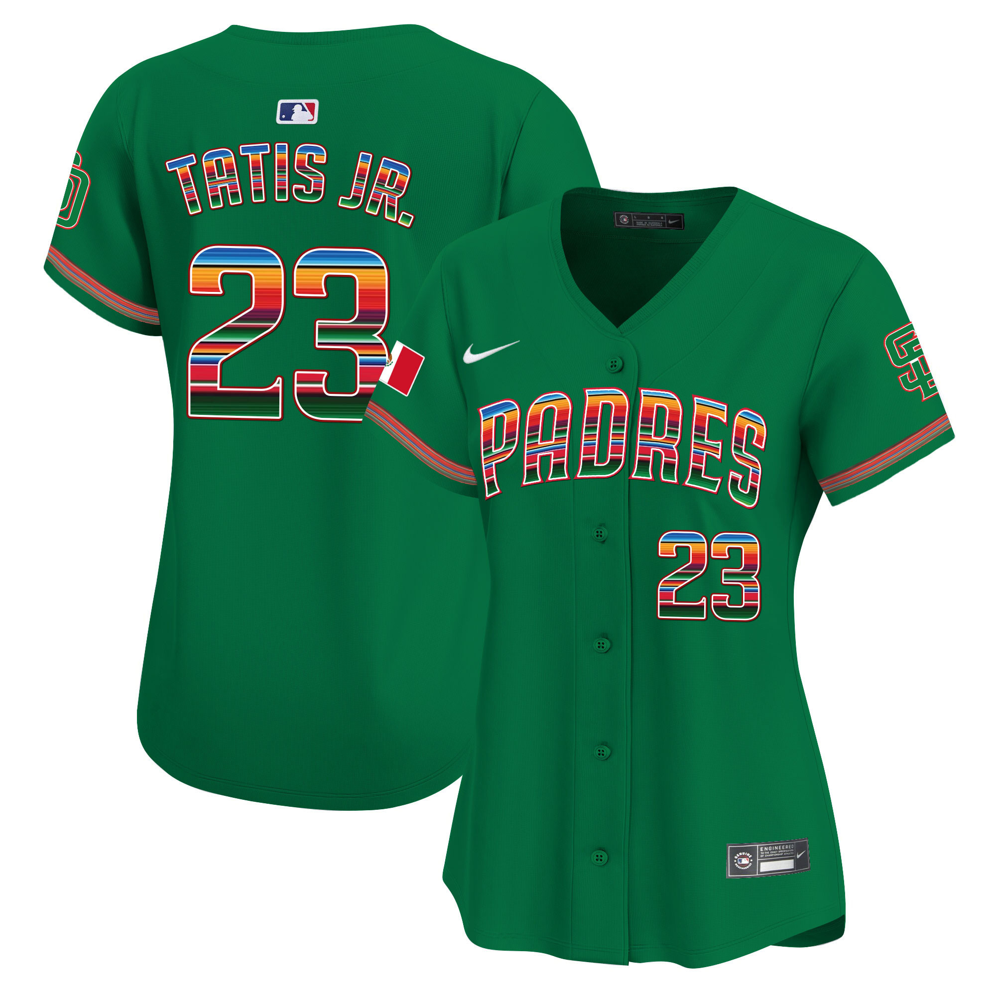 Fernando Tatis Jr Women's San Diego Padres Mexico Premier Limited Green Jersey