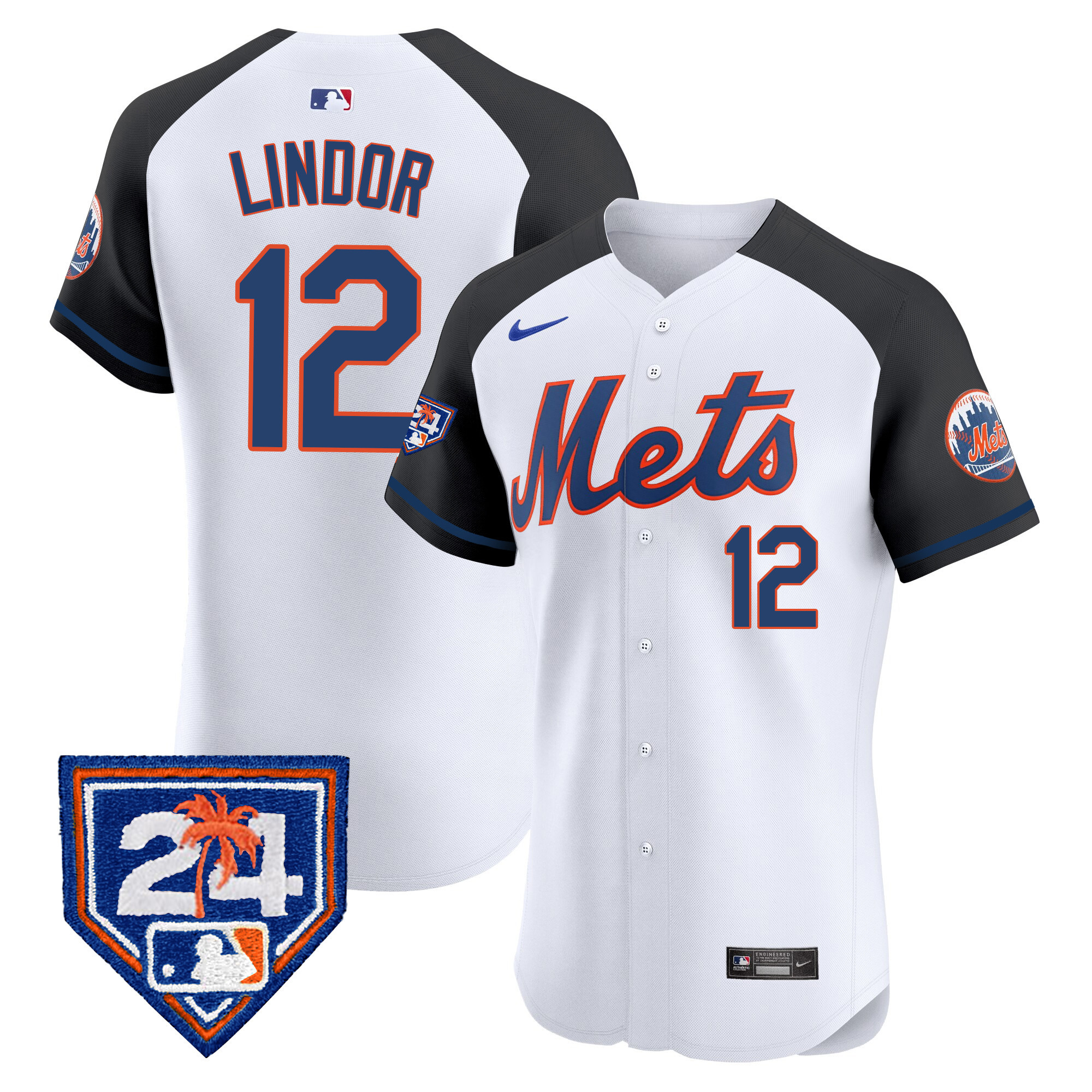 Francisco Lindor Men's New York Mets Spring Training Vapor Premier Elite V2 Alternate Jersey