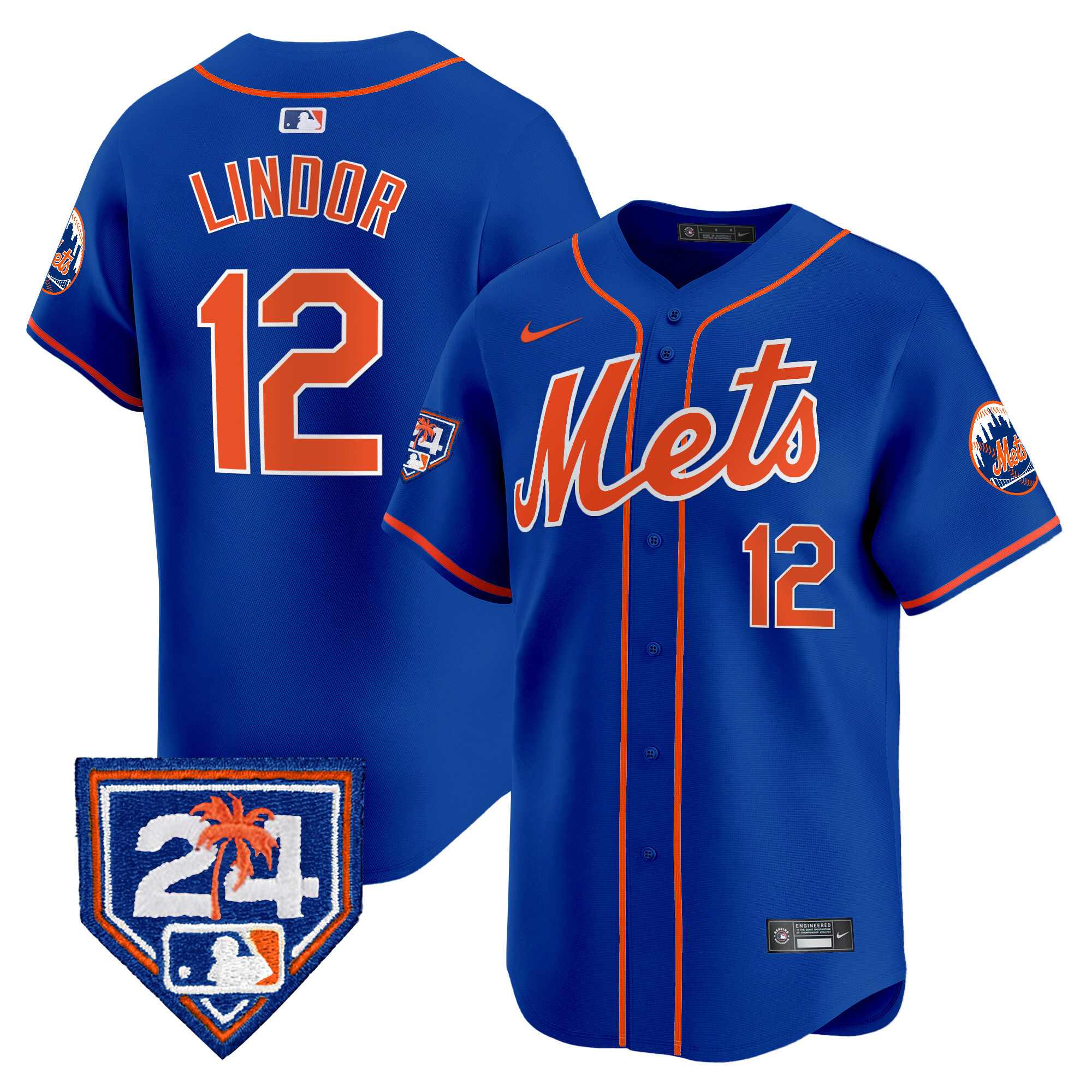 Francisco Lindor Men's New York Mets Spring Training Vapor Premier Limited V2 Royal Jersey