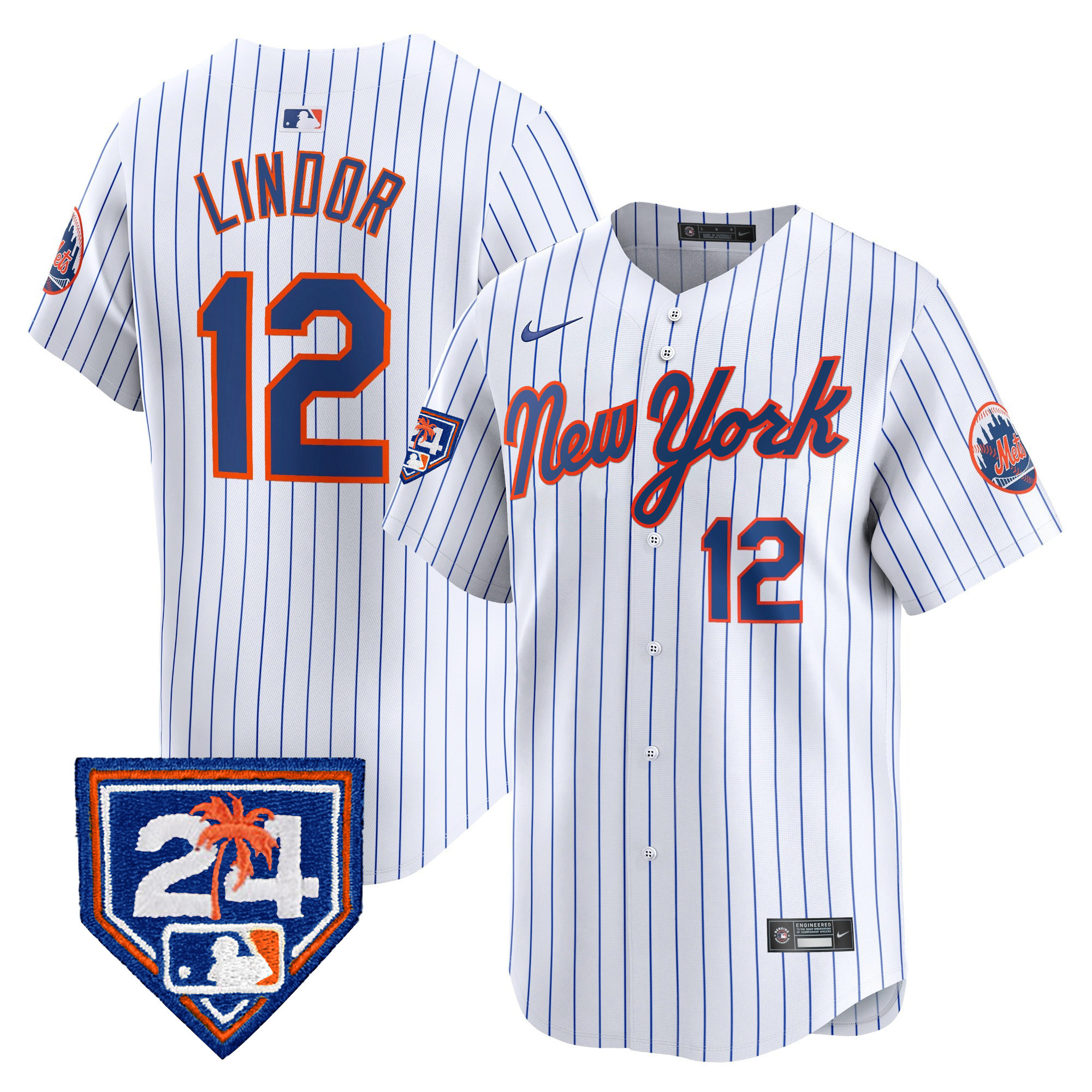 Francisco Lindor Men's New York Mets Spring Training Vapor Premier Limited White Jersey
