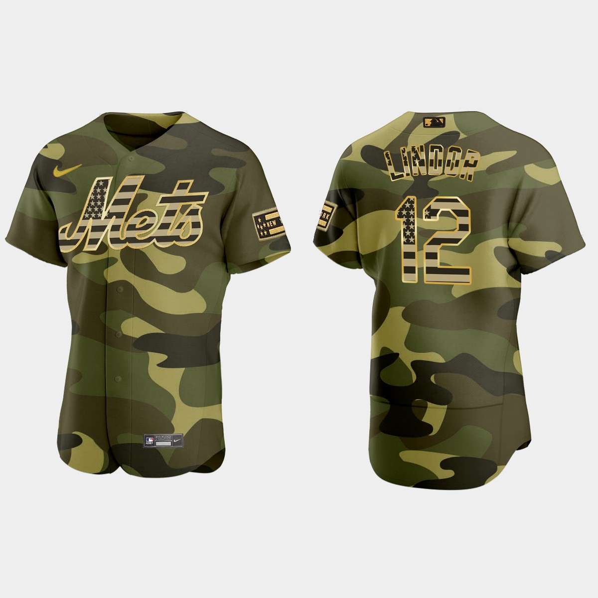 Francisco Lindor New York Mets Armed Forces Day Jersey - Camo