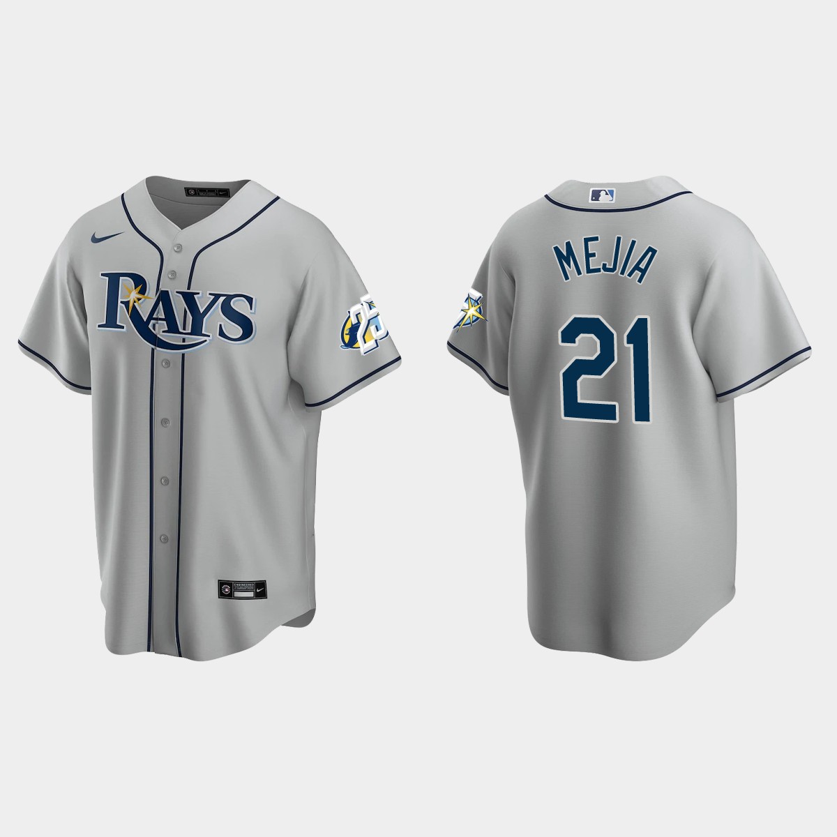 Francisco Mejia Tampa Bay Rays 25th Anniversary Jersey - Gray