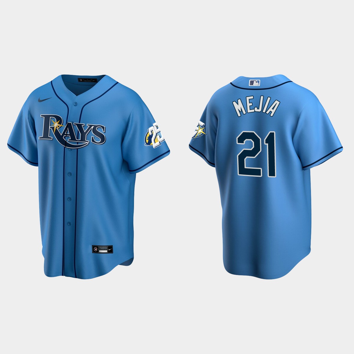 Francisco Mejia Tampa Bay Rays 25th Anniversary Jersey - Light Blue