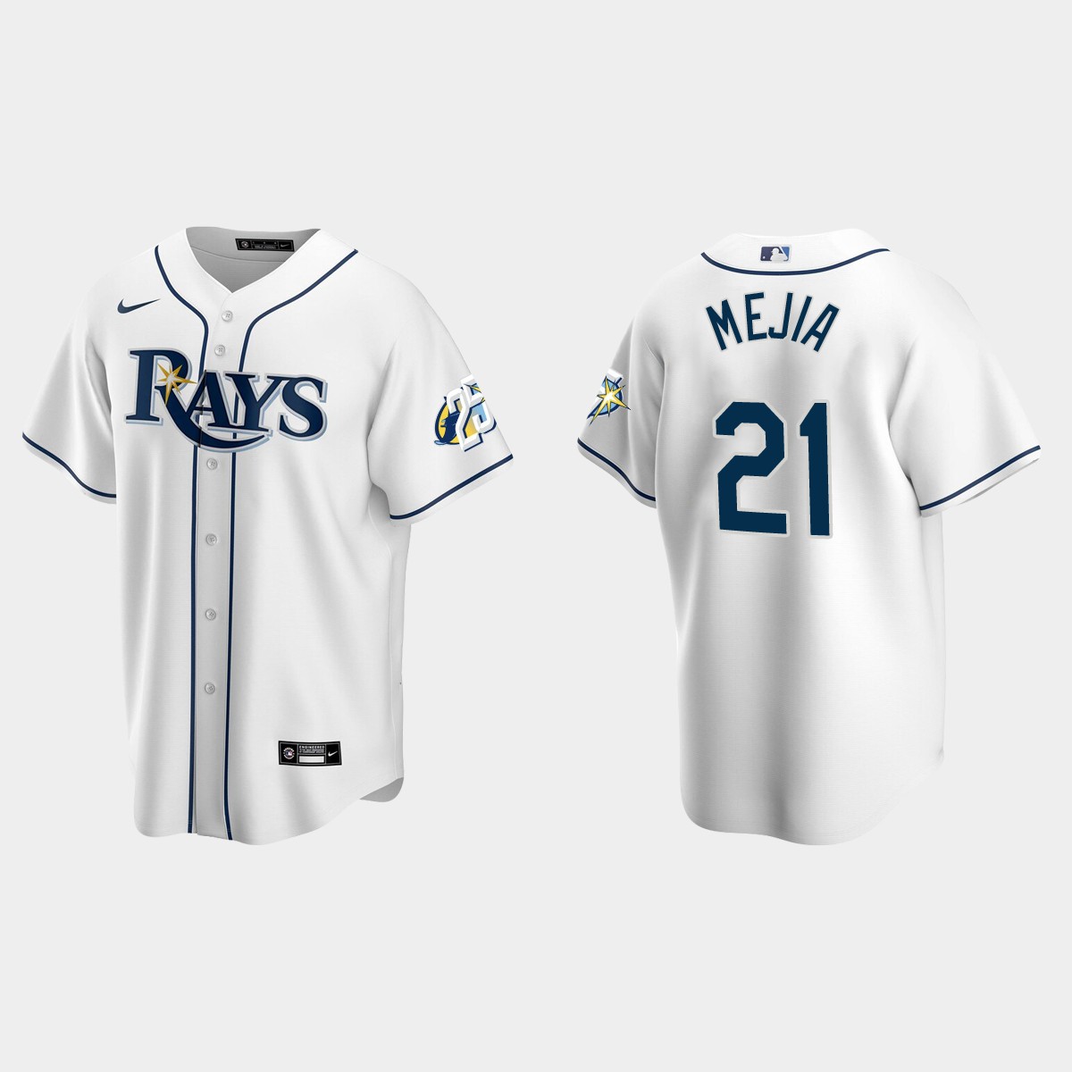 Francisco Mejia Tampa Bay Rays 25th Anniversary Jersey - White
