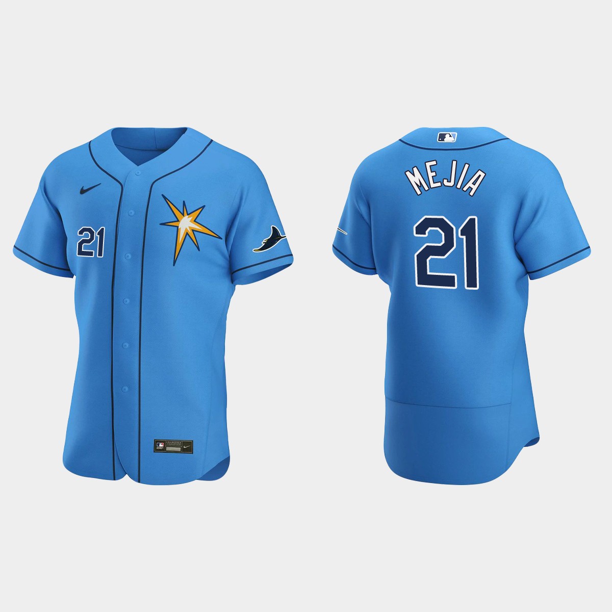 Francisco Mejia Tampa Bay Rays Alternate Jersey - Light Blue