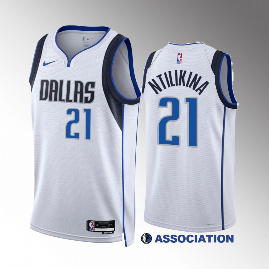 Frank Ntilikina Dallas Mavericks White #21 Association Edition Jersey Swingman