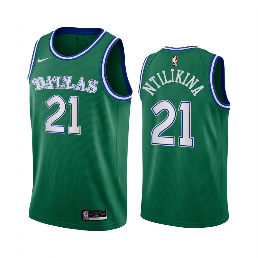 Frank Ntilikina Dallas Mavericks Classic Edition Green #21 Jersey