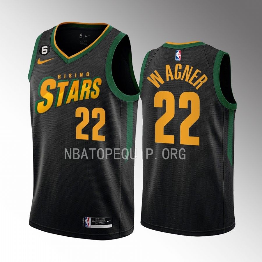 Franz Wagner Rising Stars Jersey Orlando Magic #22 Black Men's Uniform