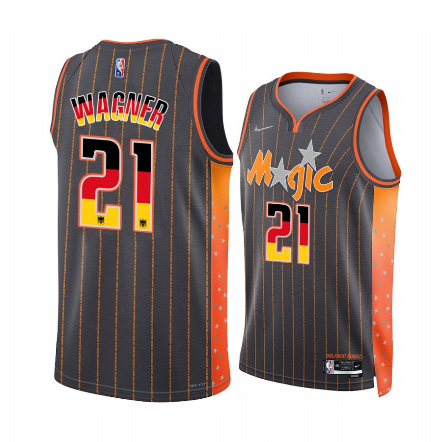 Franz Wagner France Flag Edition Orlando Magic #21 Anthracite Jersey Special