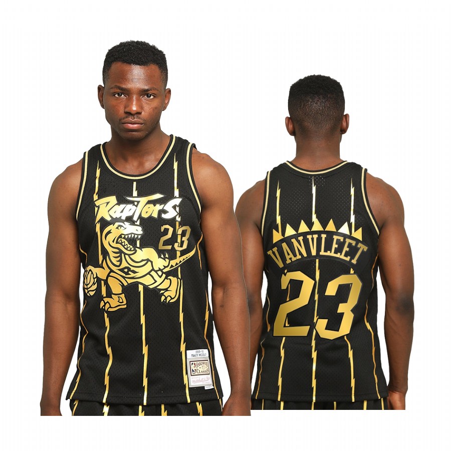 Fred VanVleet Toronto Raptors Throwback Black Jersey Golden Limited Allocation