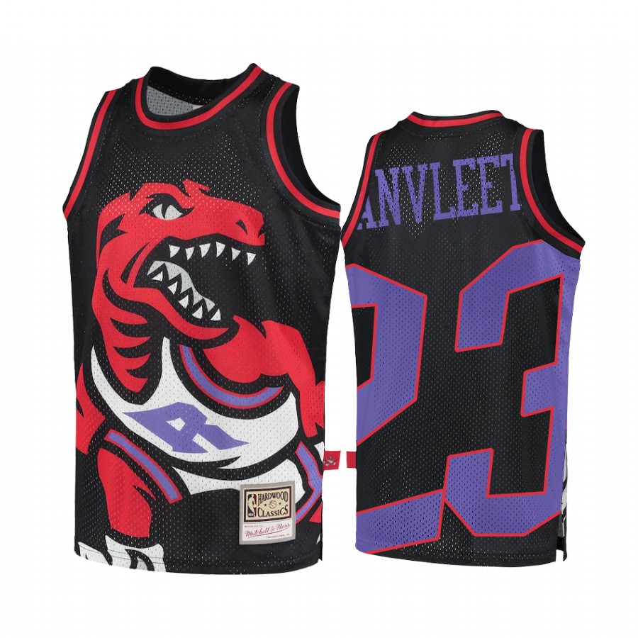 Fred VanVleet Toronto Raptors Hardwood Classics Black Big Face 2.0 Men's Jersey