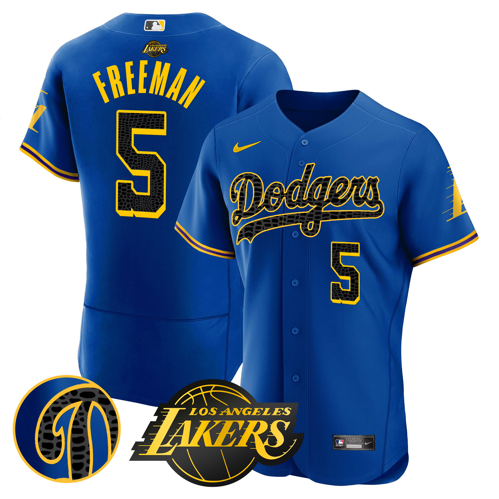 Freddie Freeman Men's Los Angeles Dodgers Flex Base Mamba Royal Jersey