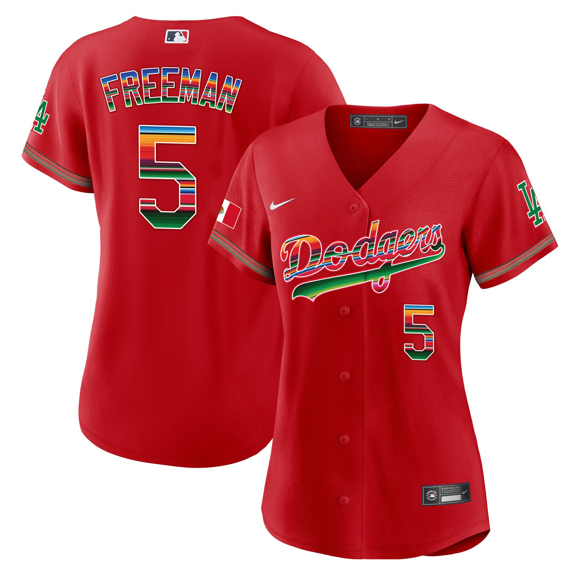 Freddie Freeman Women's Los Angeles Dodgers Mexico Baseball Limited Red Jersey
