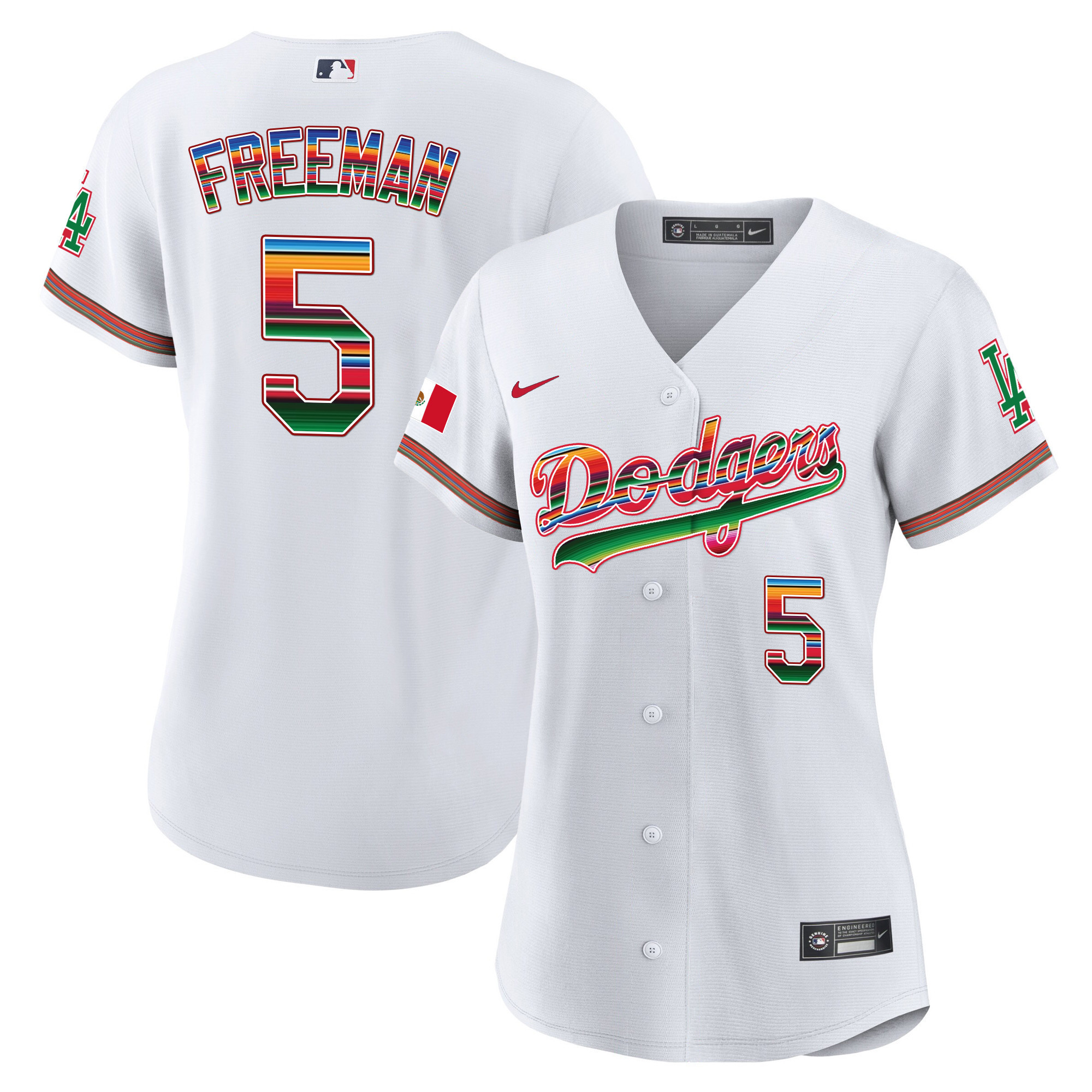 Freddie Freeman Women's Los Angeles Dodgers Mexico Baseball Limited White Jersey
