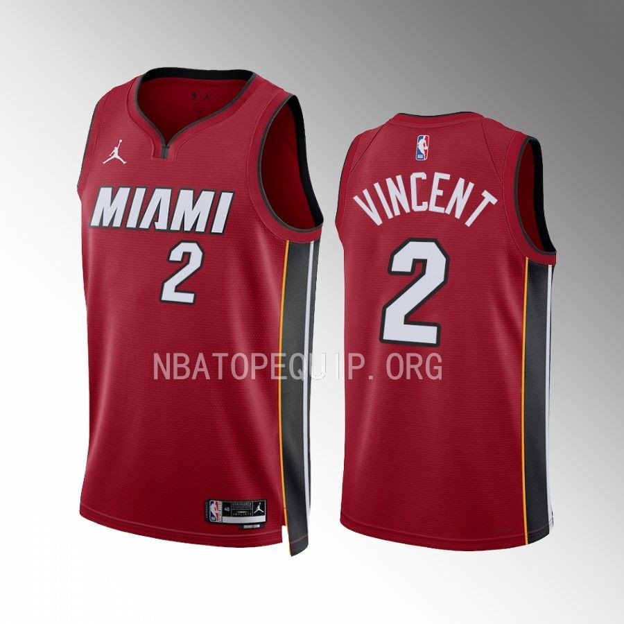 Gabe Vincent Miami Heat #2 Red Jersey Statement Edition Swingman