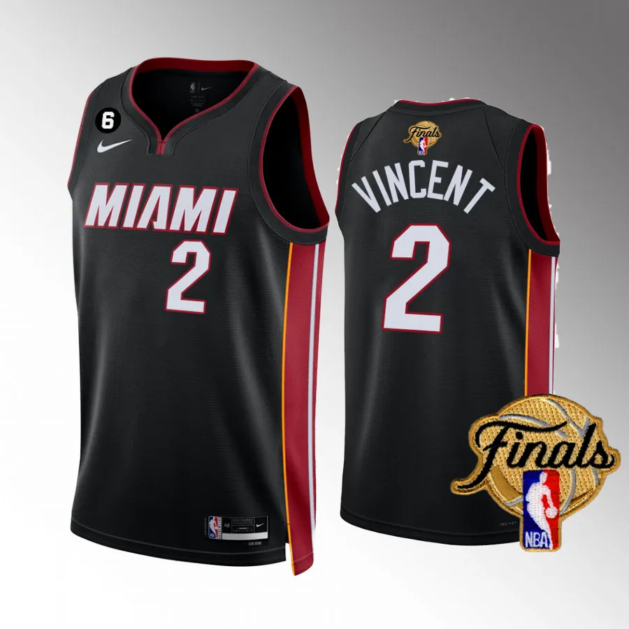 Gabe Vincent Miami Heat Finals Black #2 Statement Edition Jersey Men
