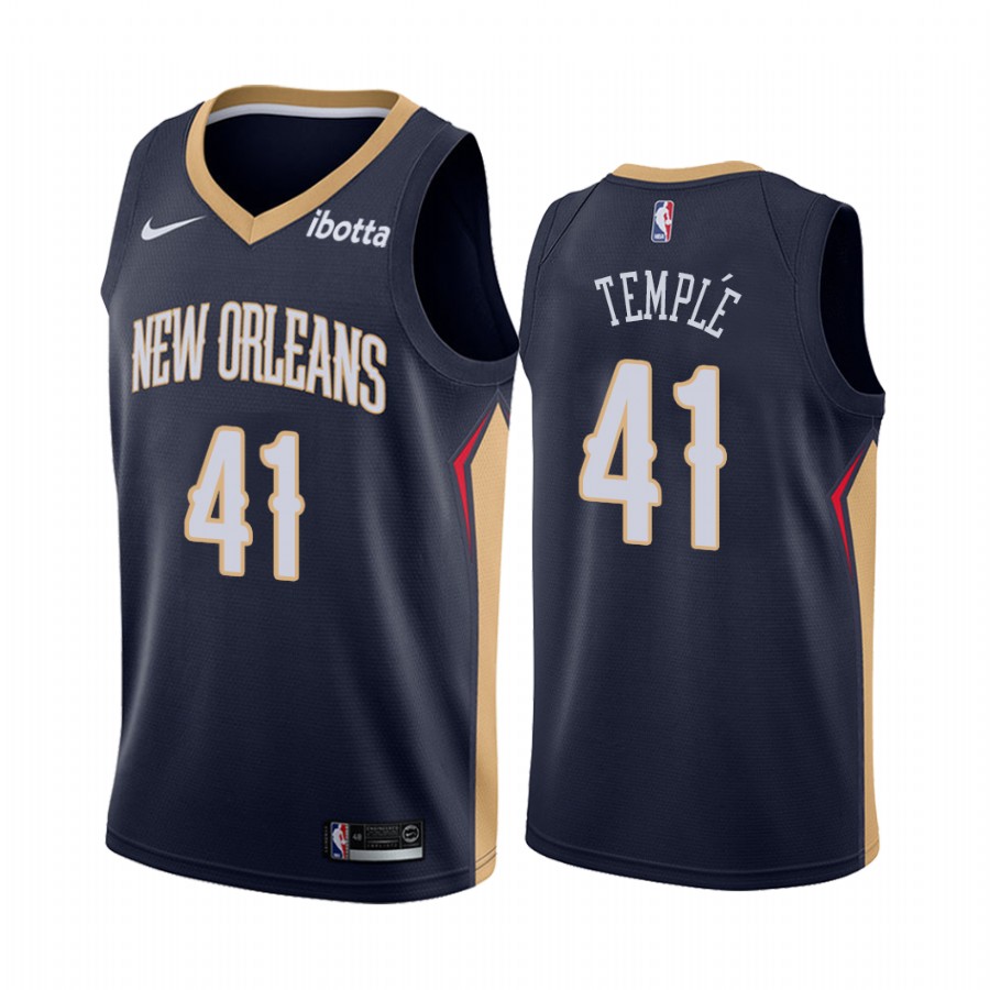 Garrett Temple New Orleans Pelicans Icon Edition Navy #41 Jersey