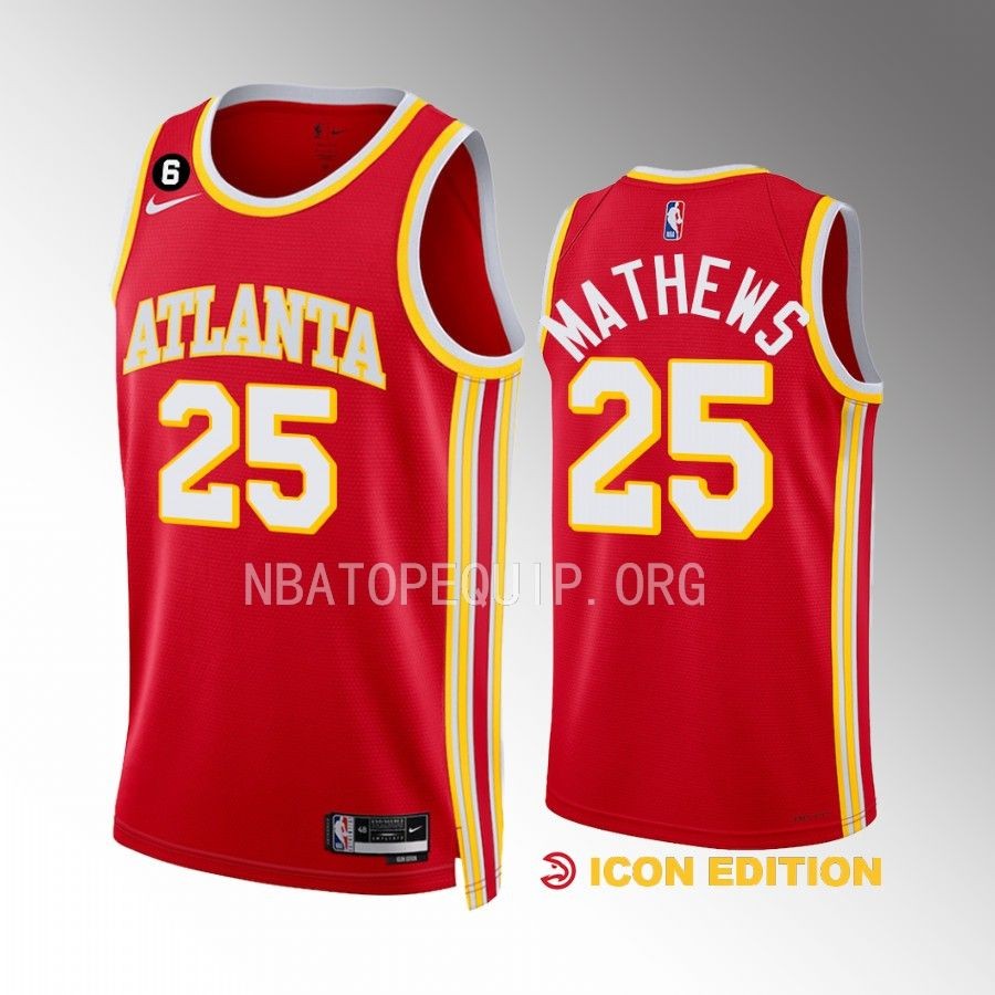 Garrison Mathews Atlanta Hawks #25 Red Jersey Icon Edition Swingman