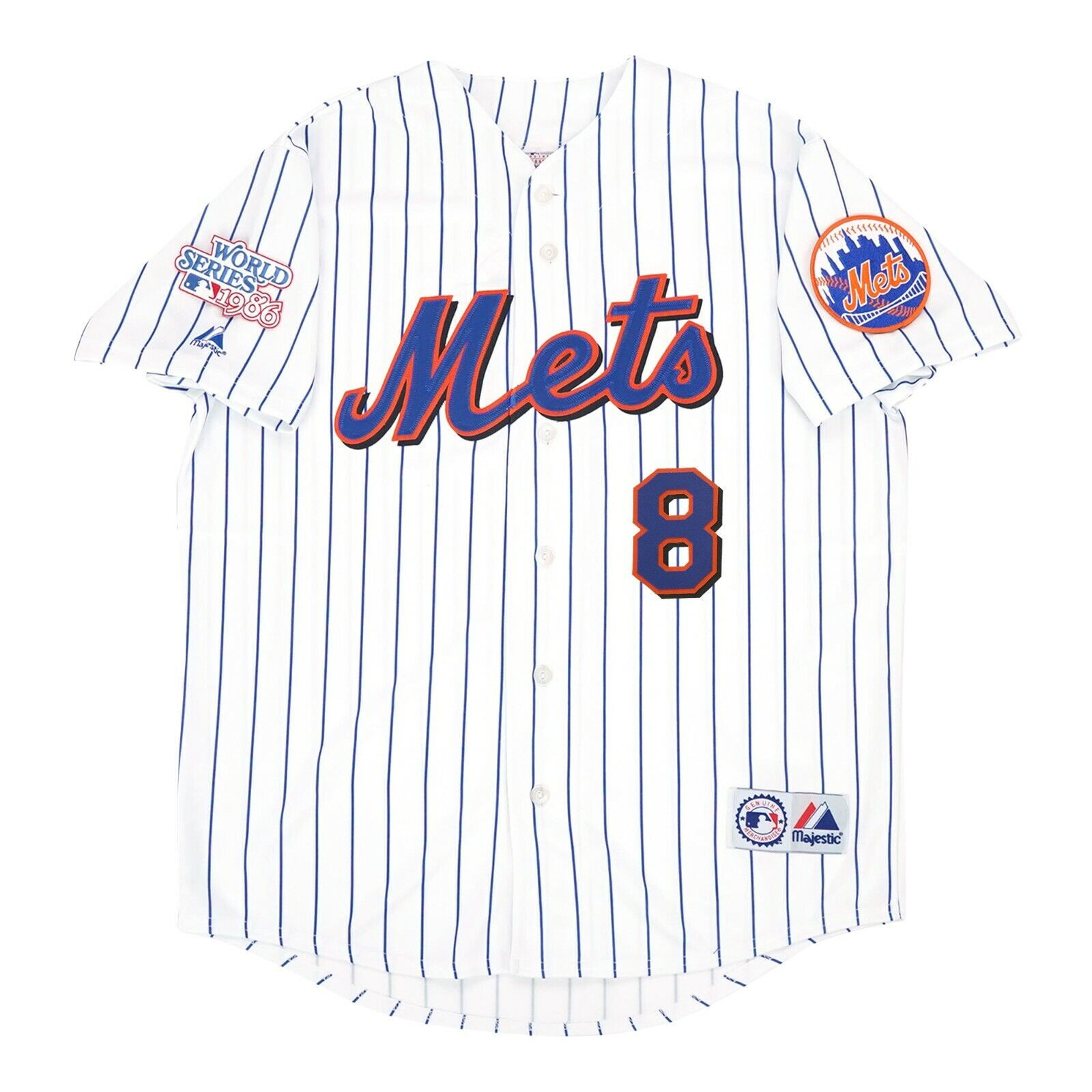 Gary Carter New York Mets 1986 World Series White Jersey
