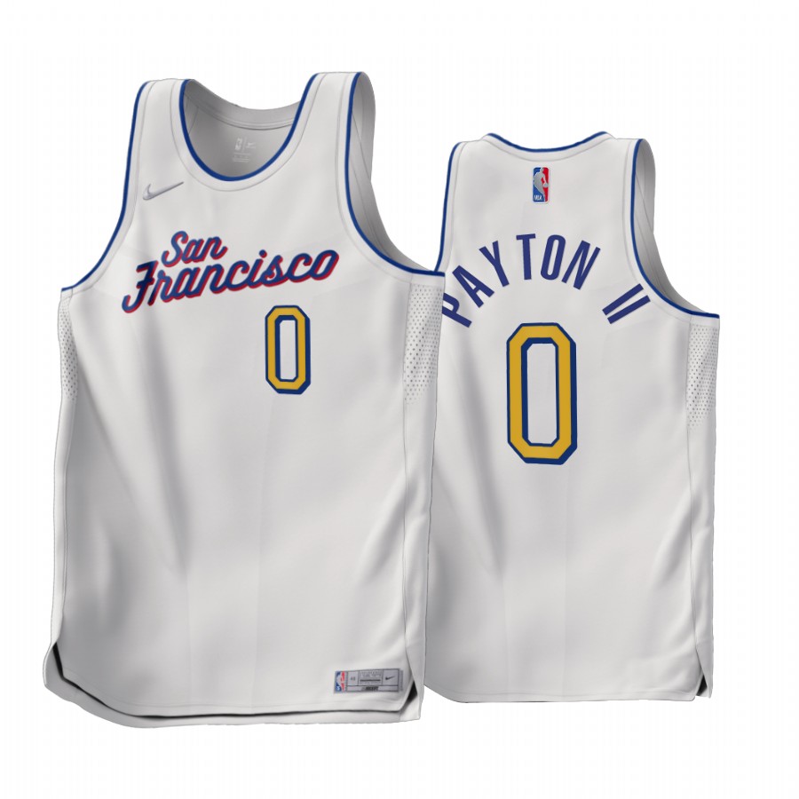 Gary Payton II Golden State Warriors White #0 Earned Edition Jersey