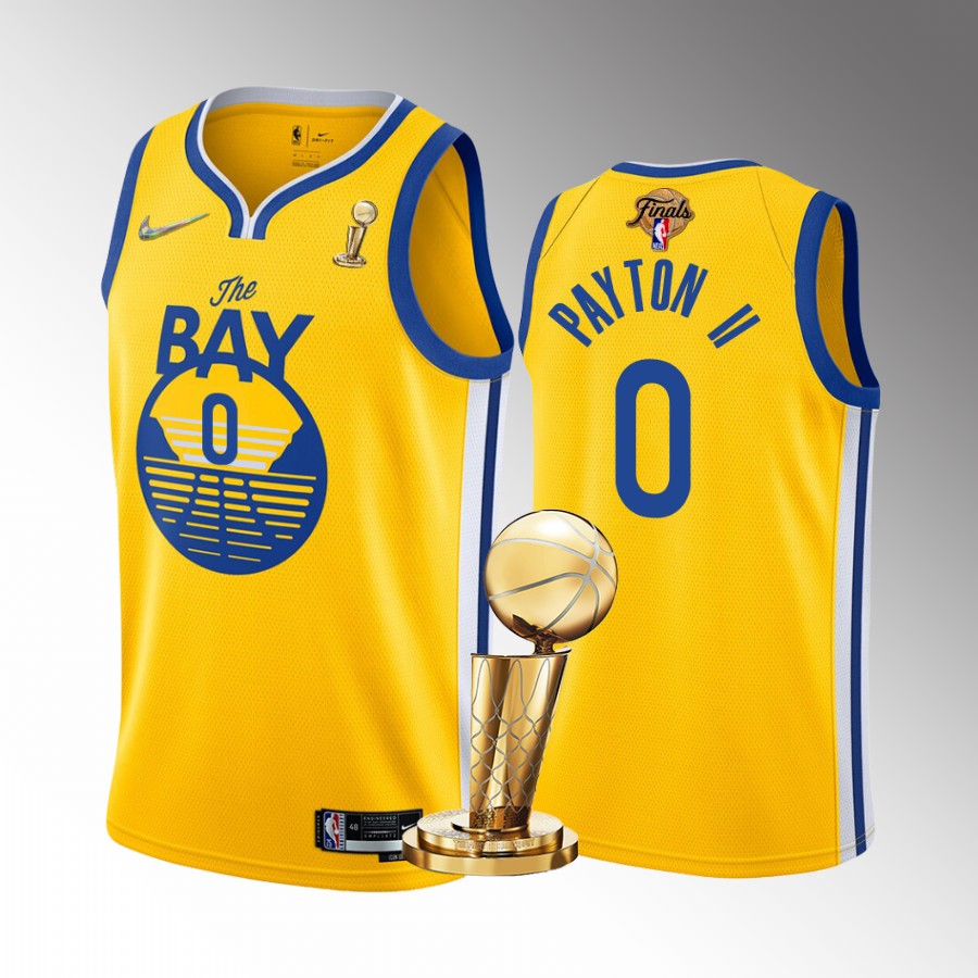 Gary Payton II Finals Champions Golden State Warriors Gold #0 Jersey Statement