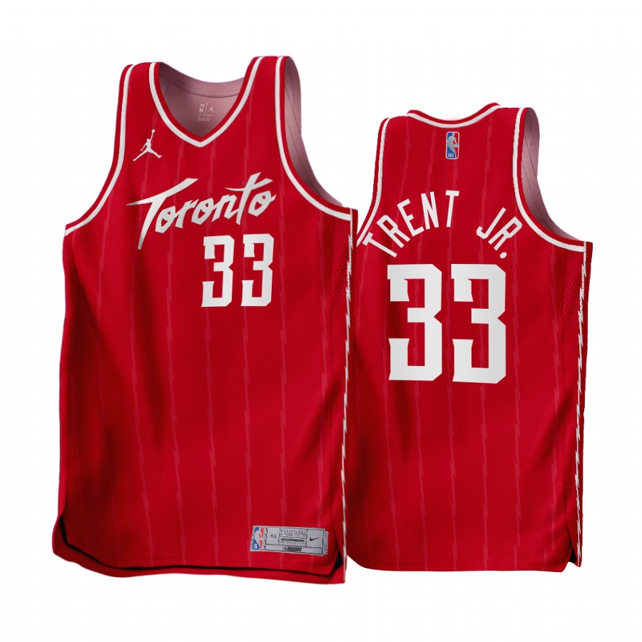 Gary Trent Jr. Toronto Raptors Red #33 Earned Edition Jersey