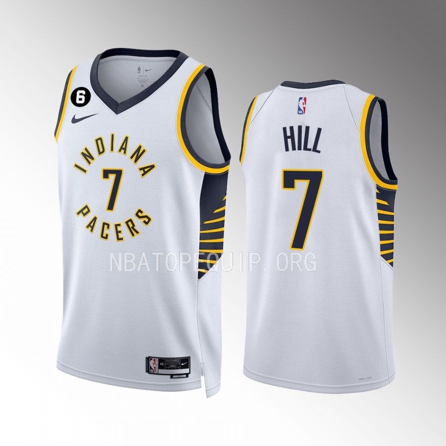 George Hill Indiana Pacers Association Edition White #7 Jersey Swingman