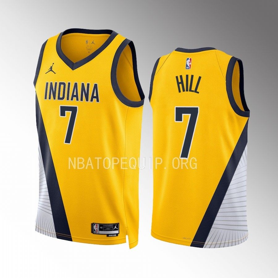 George Hill Indiana Pacers Statement Edition Yellow #7 Jersey Swingman