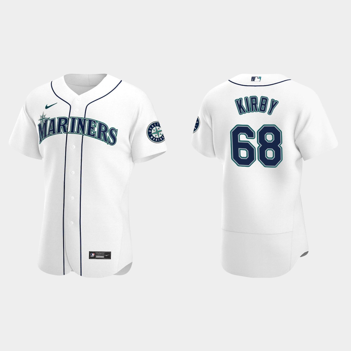George Kirby Seattle Mariners Home Jersey - White