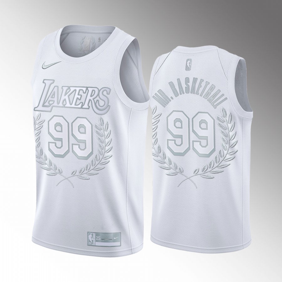 George Mikan Mr. 99 Los Angeles Lakers Platinum Jersey Glory Retirement