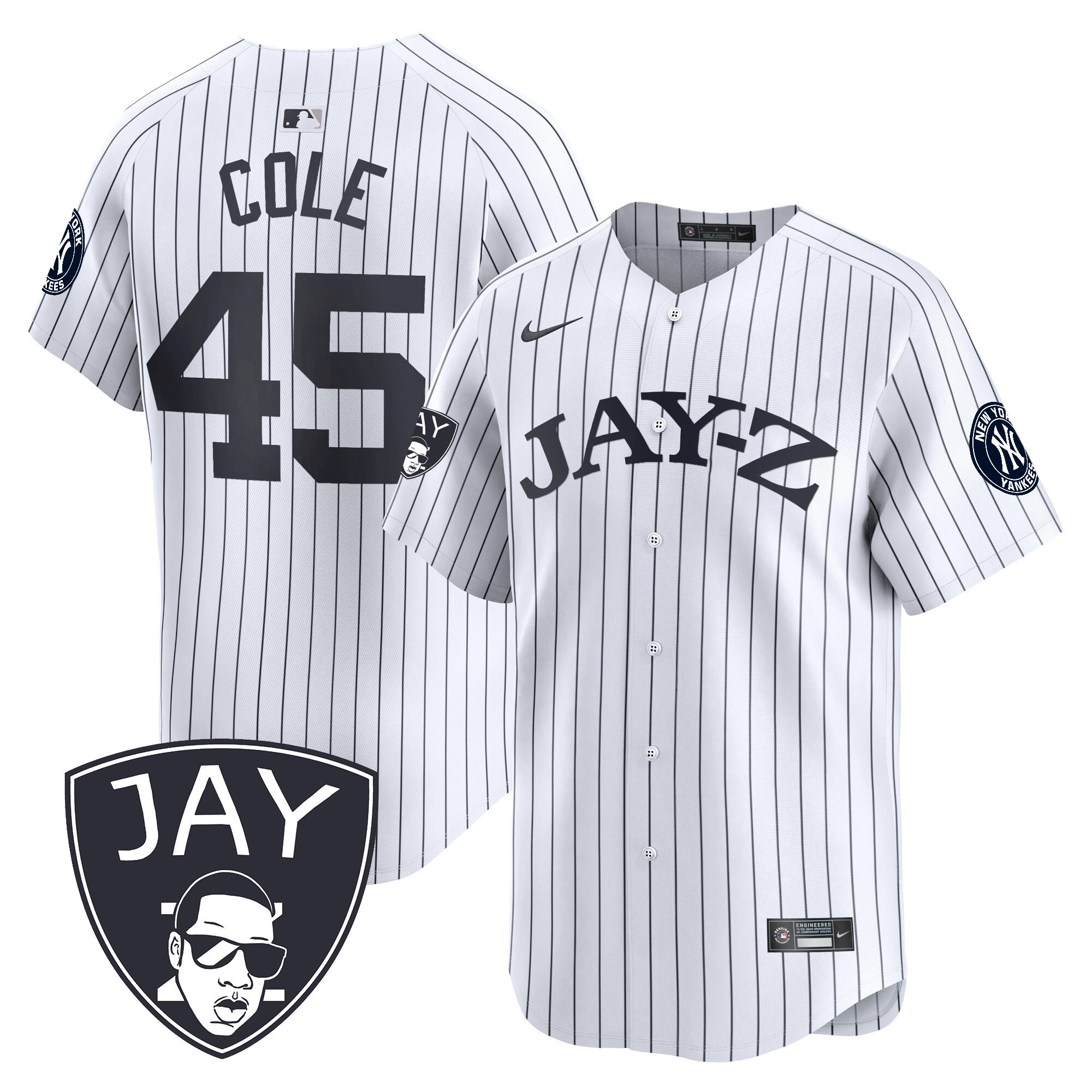 Gerrit Cole Men's New York Yankees Jay-Z Vapor Premier Limited White Jersey