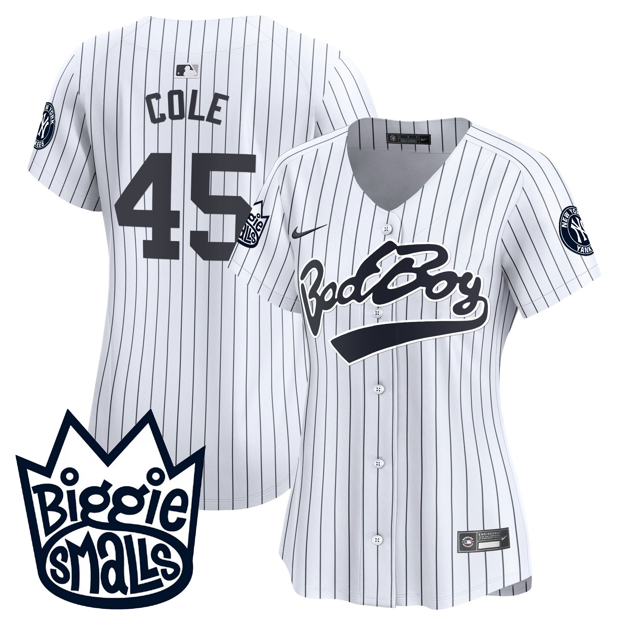 Gerrit Cole Women's New York Yankees Biggie Smalls Vapor Premier Limited White Jersey
