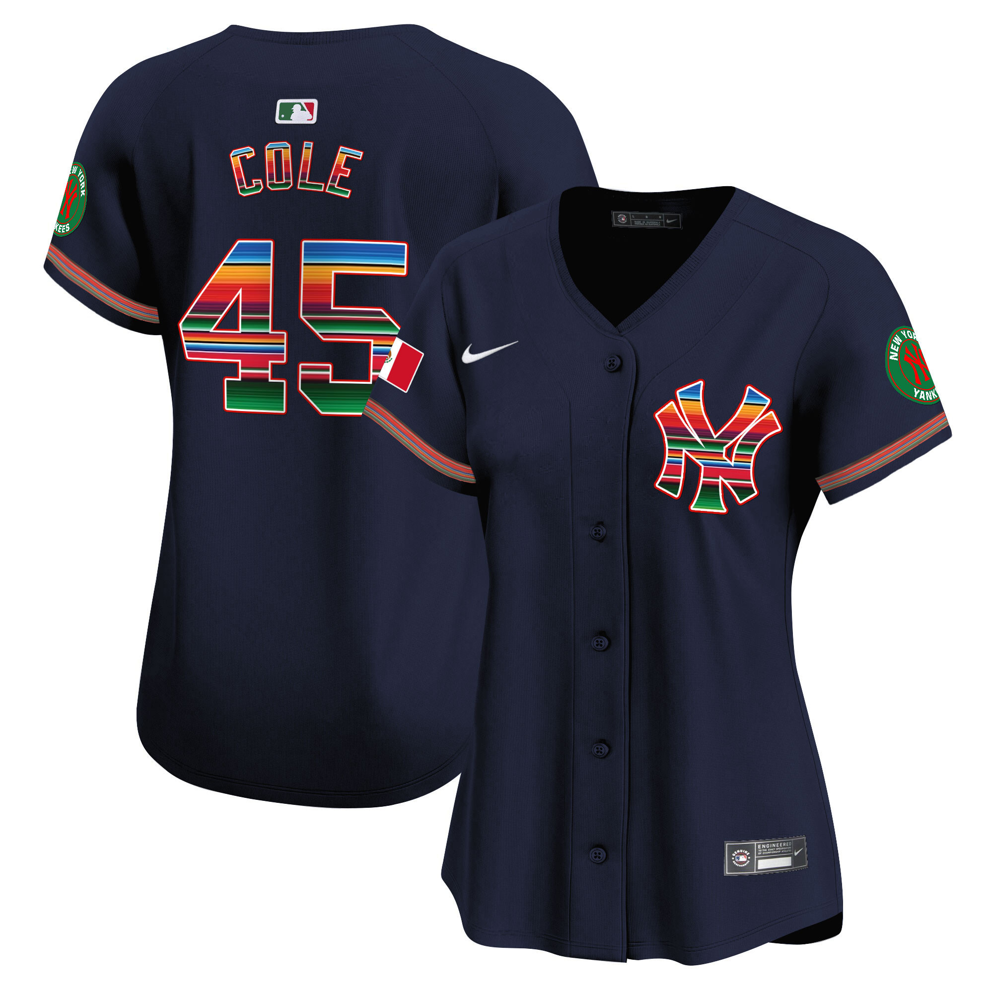 Gerrit Cole Women's New York Yankees Mexico Vapor Premier Limited Navy Jersey