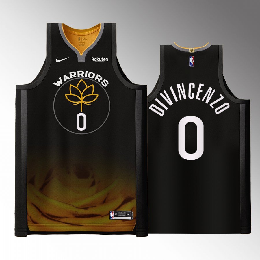 Golden State Warriors #0 Donte DiVincenzo Black Jersey City Edition