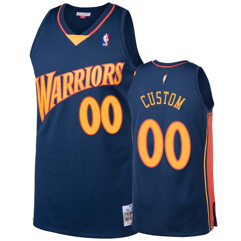 Golden State Warriors #00 Custom Navy 2009-10 Hardwood Classics Jersey