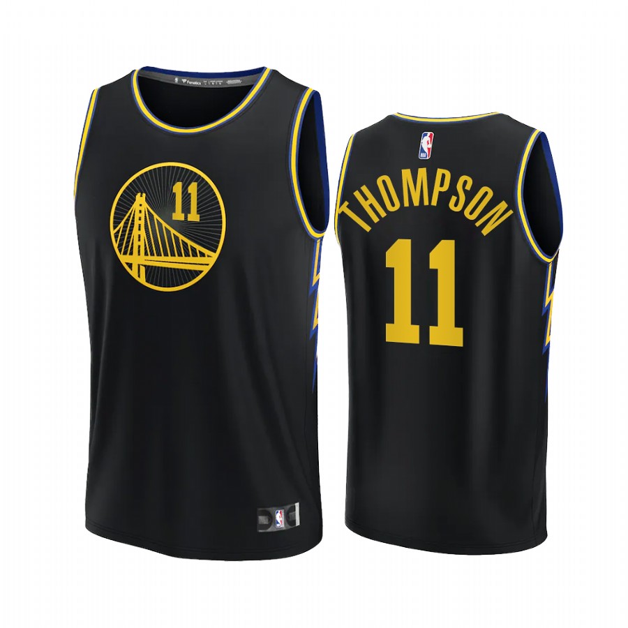 Golden State Warriors #11 Klay Thompson Jersey 75th City Edition Black