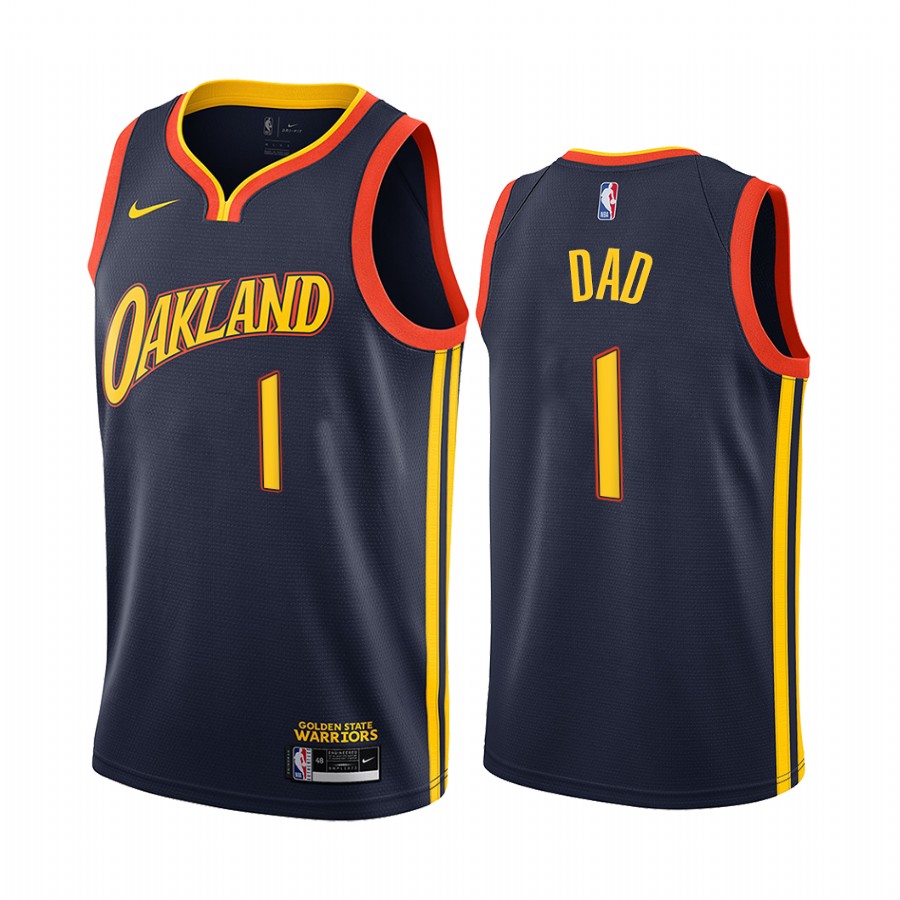 Golden State Warriors Fathers Day Navy No.1 Dad Jersey
