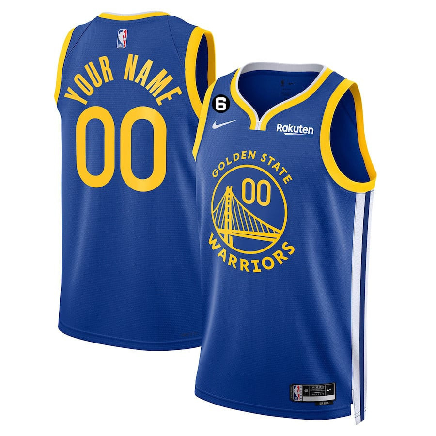 Golden State Warriors Players Custom Icon Royal Jersey - All Stitched