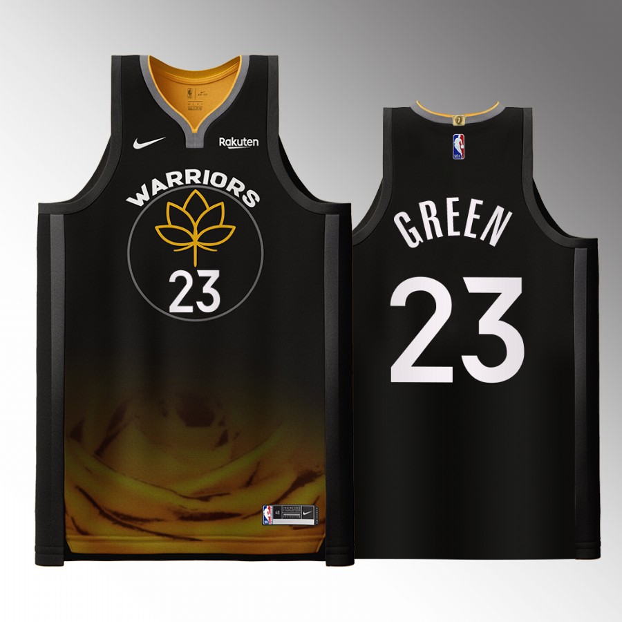 Golden State Warriors #23 Draymond Green Black Jersey City Edition